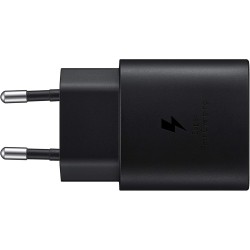 Samsung Chargeur USB C 25W Ultra Rapide Adaptateur USB C vers USB Chargeur Rapide Chargeur Original sans Fil Noir