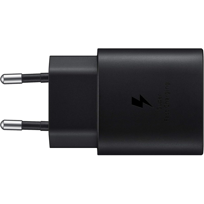 Samsung Chargeur USB C 25W Ultra Rapide Adaptateur USB C vers USB Chargeur Rapide Chargeur Original sans Fil Noir