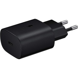 Samsung Chargeur USB C 25W Ultra Rapide Adaptateur USB C vers USB Chargeur Rapide Chargeur Original sans Fil Noir