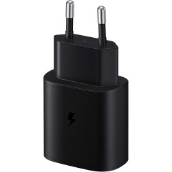 Samsung Chargeur USB C 25W Ultra Rapide Adaptateur USB C vers USB Chargeur Rapide Chargeur Original sans Fil Noir