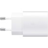 Samsung Chargeur USB C, Adaptateur Secteur 25W Ultra Rapide, Adaptateur USB C vers USB, Samsung Original, Vendu sans câble, Blan