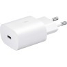 Samsung Chargeur USB C, Adaptateur Secteur 25W Ultra Rapide, Adaptateur USB C vers USB, Samsung Original, Vendu sans câble, Blan