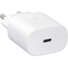 Samsung Chargeur USB C, Adaptateur Secteur 25W Ultra Rapide, Adaptateur USB C vers USB, Samsung Original, Vendu sans câble, Blan