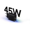 Samsung Chargeur USB C, Adaptateur Secteur 45W Ultra Rapide, USB C vers USB, Charge Rapide, Samsung Original, sans câble, Noir, 