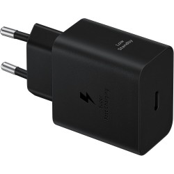 Samsung Chargeur USB C, Adaptateur Secteur 45W Ultra Rapide, USB C vers USB, Charge Rapide, Samsung Original, sans câble, Noir, 
