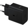 Samsung Chargeur USB C, Adaptateur Secteur 45W Ultra Rapide, USB C vers USB, Charge Rapide, Samsung Original, sans câble, Noir, 