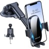 Miracase 【4-en-1 Support Telephone Voiture, Porte Telephone Voiture Ventouse pour Tableau de Bord & Pare-Brise & Sortie d'air & 
