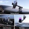Miracase 【4-en-1 Support Telephone Voiture, Porte Telephone Voiture Ventouse pour Tableau de Bord & Pare-Brise & Sortie d'air & 