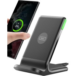 INIU Chargeur Induction 15W, Chargeur sans Fil Certifié Qi à Charge Rapide, Wireless Charger Accessoire Bureau pour iPhone 17 16