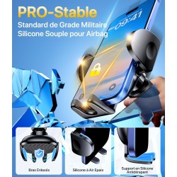 Miracase 2025 Support Téléphone Voiture [Crochet Métallique Fort] Bouche D'aération Porte Téléphone Voiture, Rotation 360° & Opé