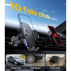 Miracase 2025 Support Téléphone Voiture [Crochet Métallique Fort] Bouche D'aération Porte Téléphone Voiture, Rotation 360° & Opé