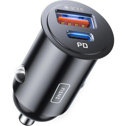 INIU Allume Cigare USB C, 2 Ports 60W Charge Rapide Chargeur Voiture with USB C et A, Prise Allume Cigare 12V pour iPhone 16 15 