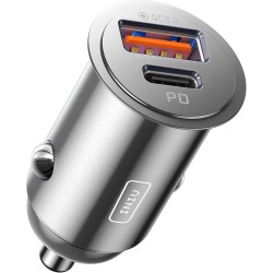 INIU Allume Cigare USB C, 2 Ports 60W Charge Rapide Chargeur Voiture with USB C et A, Prise Allume Cigare 12V pour iPhone 16 15 