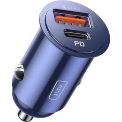 INIU Allume Cigare USB C, 2 Ports 60W Charge Rapide Chargeur Voiture with USB C et A, Prise Allume Cigare 12V pour iPhone 16 15 