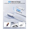 Chargeur Rapide for iPhone, 25W Prise USB C for iPhone 14/14 Plus/14 Pro/14 Pro Max/13/12/11/SE/Mini/X/XS/XR SE 8 7 6 6S, USB C 