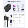 2PCS Chargeur Rapide for iPhone, 25W Prise USB C for iPhone 14/14 Plus/14 Pro/14 Pro Max/13/12/11/SE/Mini/X/XS/XR SE 8 7 6, USB 