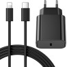 Chargeur Rapide for iPhone, 25W Prise USB C for iPhone 14/14 Plus/14 Pro/14 Pro Max/13/12/11/SE/Mini/X/XS/XR SE 8 7 6 6S, USB C 