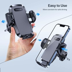 Miracase Support Telephone Voiture Bouche D'aération[Crochet Double Métallique Amélioré]360° Rotation Porte Téléphone Voiture Ma