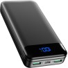 Enerwow Batterie Externe, 27000mAh Power Bank PD 30W Charge Rapide Portable Chargeur, USB C(Entrée&Sortie) Powerbank Compatible 