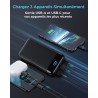 Enerwow Batterie Externe, 27000mAh Power Bank PD 30W Charge Rapide Portable Chargeur, USB C(Entrée&Sortie) Powerbank Compatible 