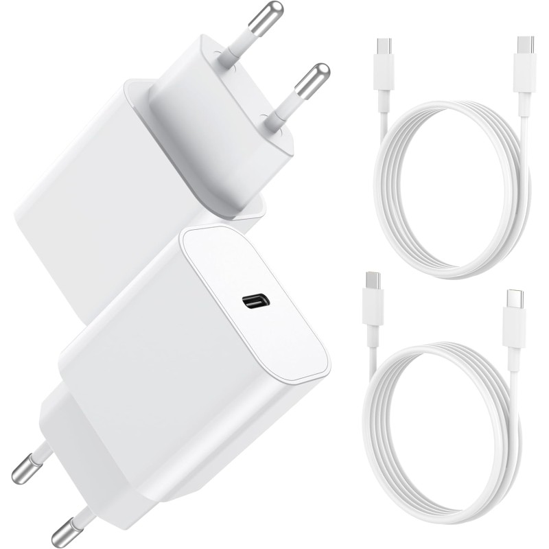 BHHB 20W Chargeur USB C, Bloc d'alimentation Adaptateur Conçu pour A-pple, Prise USB C Rapide Compatible avec i-Phone 17/16/15/1