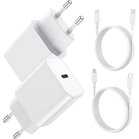 BHHB 20W Chargeur USB C, Bloc d'alimentation Adaptateur Conçu pour A-pple, Prise USB C Rapide Compatible avec i-Phone 17/16/15/1