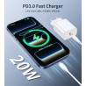 BHHB 20W Chargeur USB C, Bloc d'alimentation Adaptateur Conçu pour A-pple, Prise USB C Rapide Compatible avec i-Phone 17/16/15/1