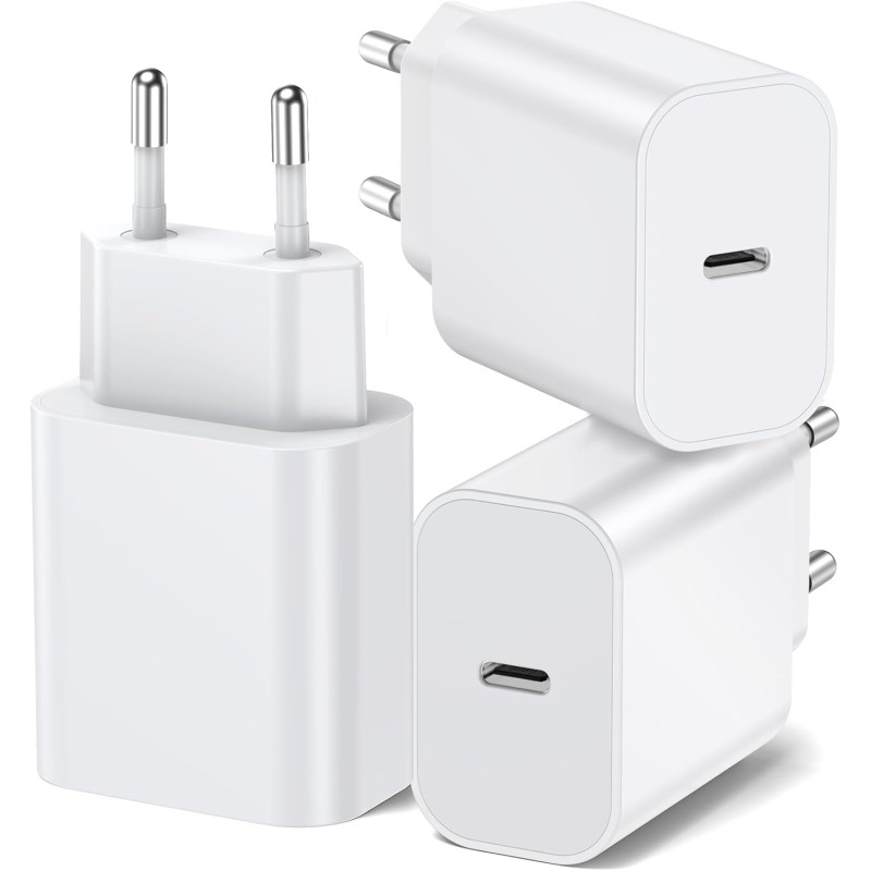 BHHB 20W Chargeur USB C, Bloc d'Alimentation Adaptateur Conçu pour A-pple, Prise USB C Rapide compatible avec i-Phone 17/16/15/1