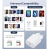 BHHB 20W Chargeur USB C, Bloc d'Alimentation Adaptateur Conçu pour A-pple, Prise USB C Rapide compatible avec i-Phone 17/16/15/1