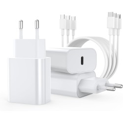 BHHB 20W Chargeur USB C, Bloc d'alimentation Adaptateur Conçu pour A-pple, Prise USB C Rapide Compatible avec i-Phone 17/16/15/1