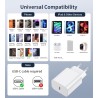 BHHB 20W Chargeur USB C, Bloc d'alimentation Adaptateur Conçu pour A-pple, Prise USB C Rapide Compatible avec i-Phone 17/16/15/1