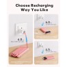 Charmast Batterie Externe 10000mAh avec 4 Câbles Intégrés Batterie Portable USB C Mince Power Bank avec 6 Sorties et 3 Entrées p