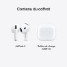Apple airpods 4 écouteurs sans fil, casques et écouteurs bleutooth, audio spatial personnalisé, résistance à la transpiration et