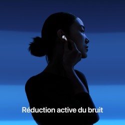 Apple airpods 4 écouteurs sans fil, écouteurs bleutooth, avec réduction active du bruit, audio adaptatif, mode transparence, aud