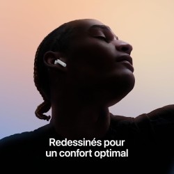 Apple airpods 4 écouteurs sans fil, écouteurs bleutooth, avec réduction active du bruit, audio adaptatif, mode transparence, aud