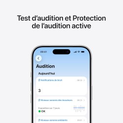 Apple airpods pro 3 écouteurs sans fil, réduction active du bruit, détection de la fréquence cardiaque, écouteurs bleutooth, aud