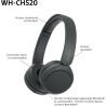 Sony wh-ch520 - casque bleutooth sans fil, multipoint, micro intégré - jusqu'à 50 heures d'autonomie et charge rapide - noir