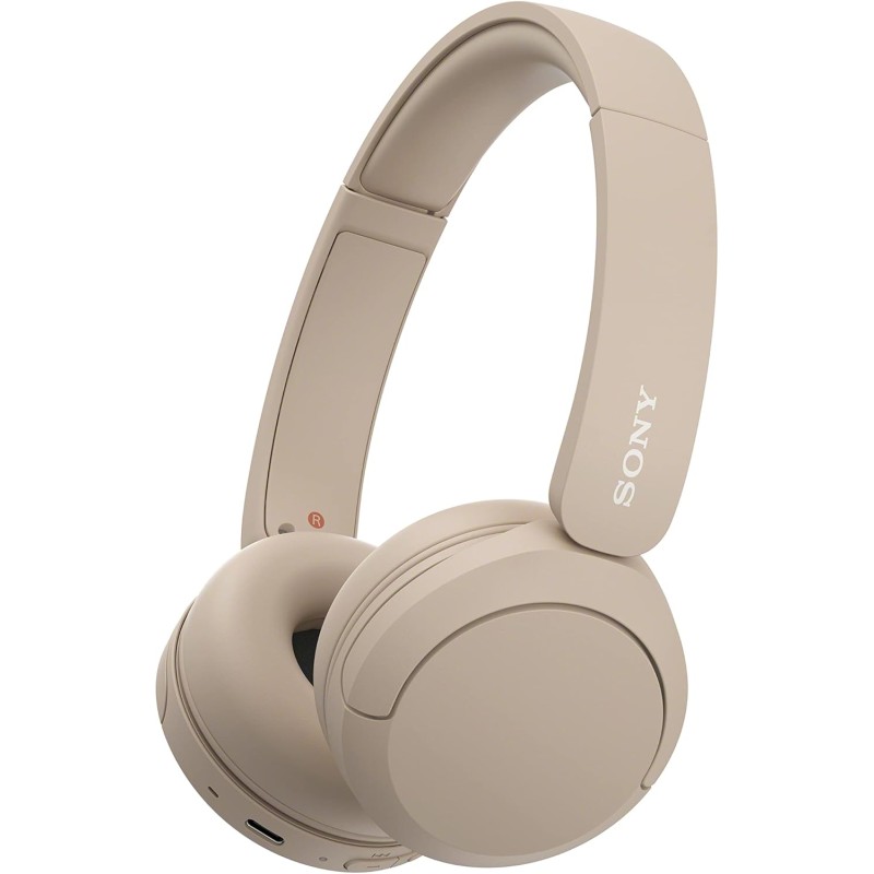 Sony wh-ch520 - casque bleutooth sans fil, multipoint, micro intégré - jusqu'à 50 heures d'autonomie et charge rapide - beige