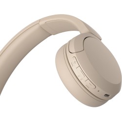 Sony wh-ch520 - casque bleutooth sans fil, multipoint, micro intégré - jusqu'à 50 heures d'autonomie et charge rapide - beige