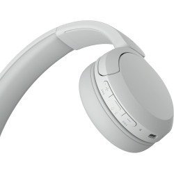 Sony wh-ch520 - casque bleutooth sans fil, multipoint, micro intégré - jusqu'à 50 heures d'autonomie et charge rapide - blanc