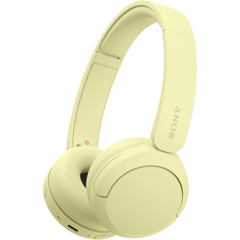 Sony wh-ch520 - casque bleutooth sans fil, multipoint, micro intégré - jusqu'à 50 heures d'autonomie et charge rapide - jaune
