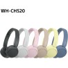 Sony wh-ch520 - casque bleutooth sans fil, multipoint, micro intégré - jusqu'à 50 heures d'autonomie et charge rapide - jaune