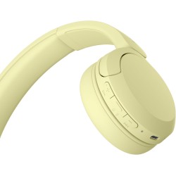 Sony wh-ch520 - casque bleutooth sans fil, multipoint, micro intégré - jusqu'à 50 heures d'autonomie et charge rapide - jaune