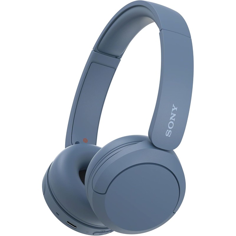 Sony wh-ch520 - casque bleutooth sans fil, multipoint, micro intégré - jusqu'à 50 heures d'autonomie et charge rapide - bleu