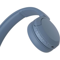 Sony wh-ch520 - casque bleutooth sans fil, multipoint, micro intégré - jusqu'à 50 heures d'autonomie et charge rapide - bleu