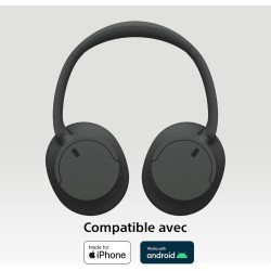 Sony wh-ch720n - casque bleutooth sans fil à réduction de bruit - micro intégré - jusqu'à 35 heures d'autonomie et charge rapide