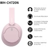 Sony wh-ch720n - casque bleutooth sans fil à réduction de bruit - micro intégré - jusqu'à 35 heures d'autonomie et charge rapide