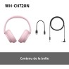 Sony wh-ch720n - casque bleutooth sans fil à réduction de bruit - micro intégré - jusqu'à 35 heures d'autonomie et charge rapide