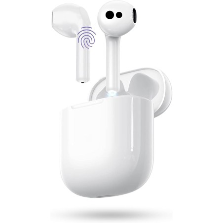 Ecouteurs bleutooth sans fil, oreillette bleutooth 5.3 ecouteurs avec 4 enc réduction mic, 50h récréation hi-fi son stéréo écout