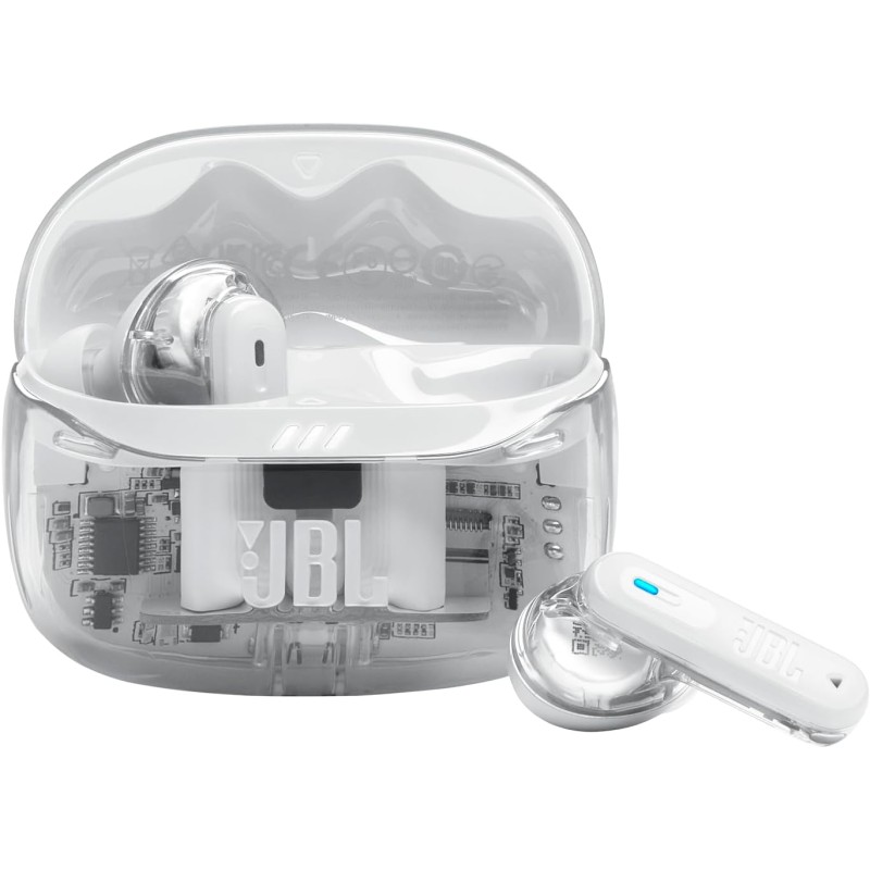 Jbl tune beam ghost 2, écouteurs sans fil bluetooth, réduction de bruit, 48 heures d'autonomie, résistance à l'eau et à la pouss